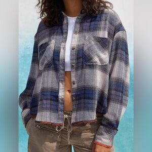 Urban Outfitters BDG Karl Slouchy Flannel Button-Down Shirt | Brand New